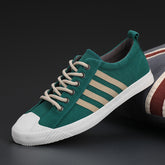 Men’s Spring Vulcanized Canvas Sneakers – Casual Non-Slip Rubber Sole Flats